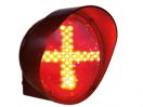 Optic Ø 210 red cross leds 230 V 