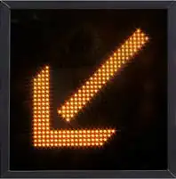 R21c Yellow Right Merge Arrow