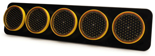 Barre 5 Optiques jaunes Ø 200-80 LEDs KR41