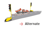 configuration feu tricolores de chantier tempo alternat