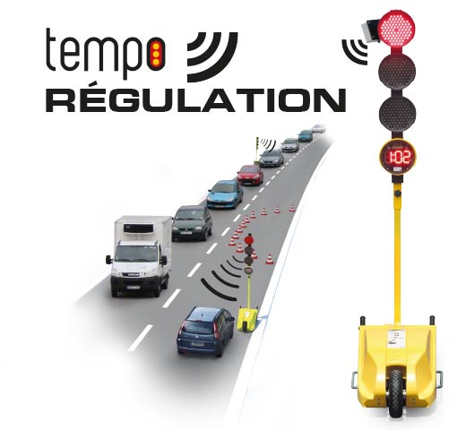SET OF 2 TEMPO REGULATION TRAFFIC LIGHTS - with remote control