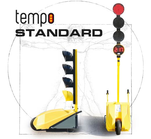 Set of 2 Tempo temporary traffic lights - with remote control -