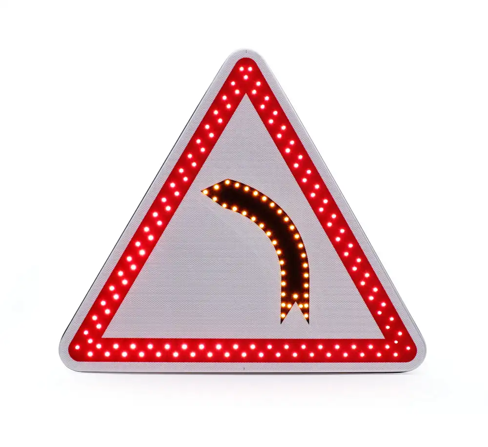 Panneau de police renforcé BTR • Triangle • A1b •1000 • Classe 2 • 12 V