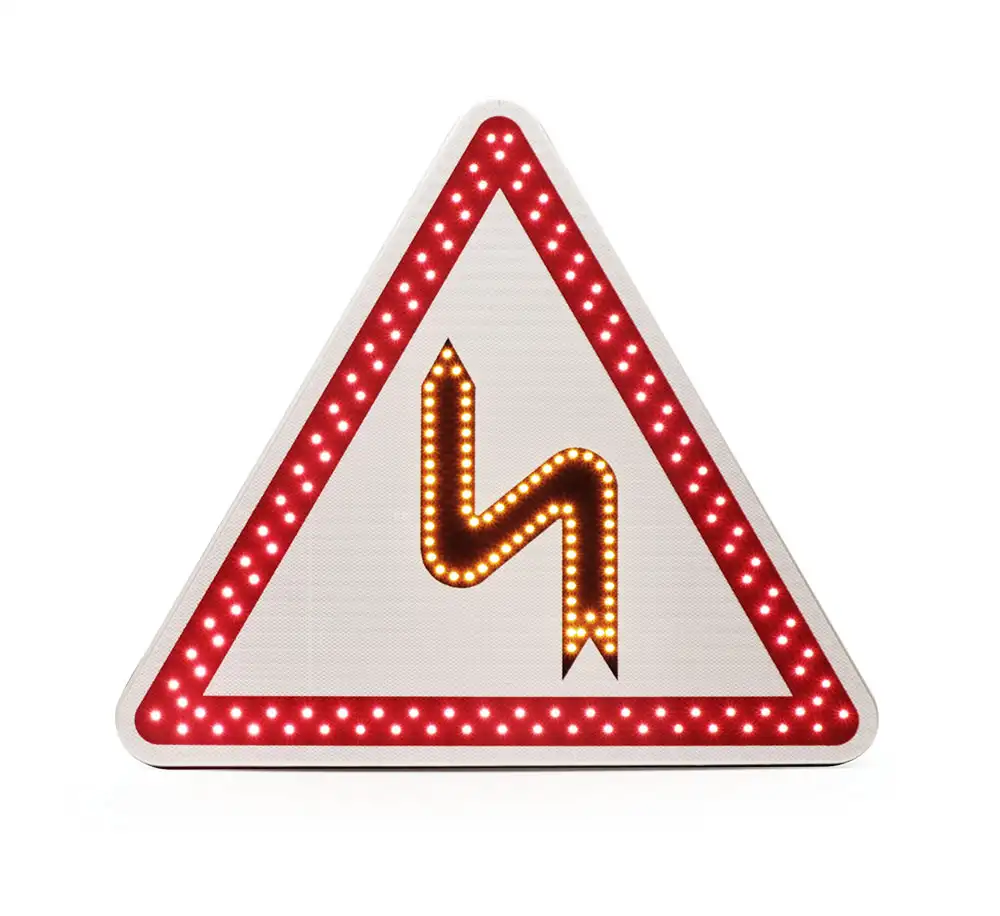 Panneau de police renforcé BTR • Triangle • A1d •1000 • Classe 2 • 12 V