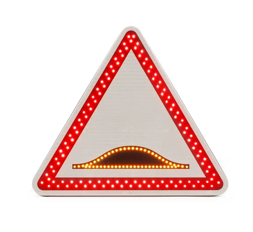 Panneau de police renforcé BTR • Triangle • A2b • 1000 • Classe 2 • 12 V