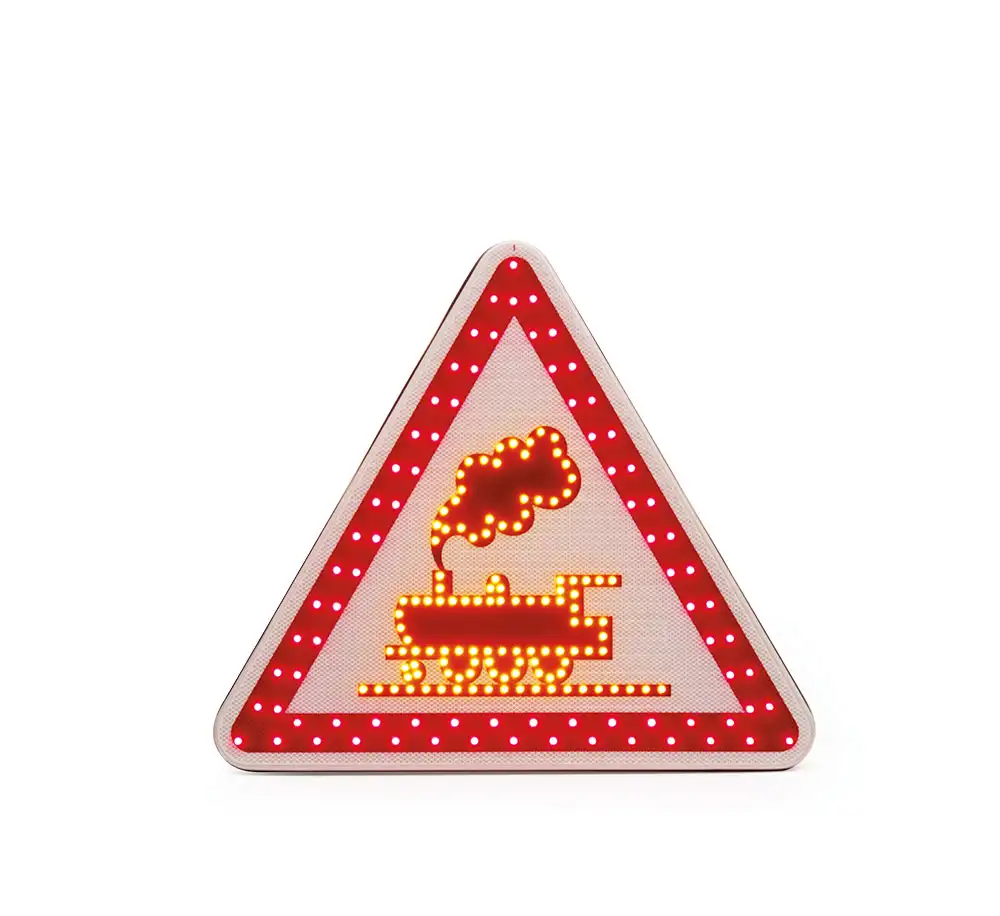 Panneau de police renforcé BTR • Triangle • A8 • 700 • Classe 2 • 12 V