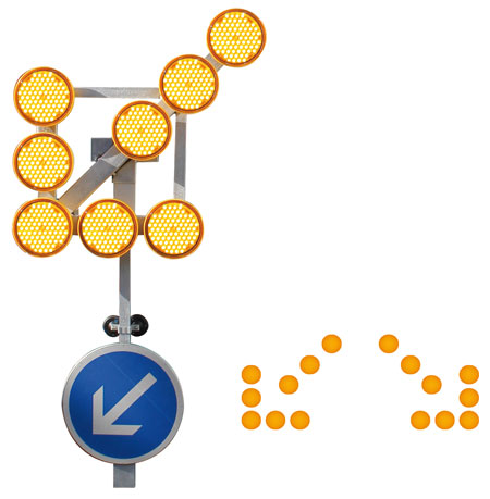 LIGHTED DIRECTIONAL ARROW - 8 optics