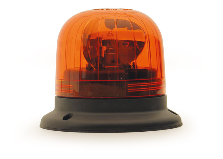 HALOGEN BEACON - ORANGE - FLAT - ROTATING -12 V