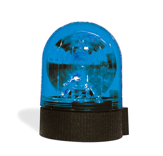 HALOGEN BEACON - BLUE - FLAT - ROTATING -12 V