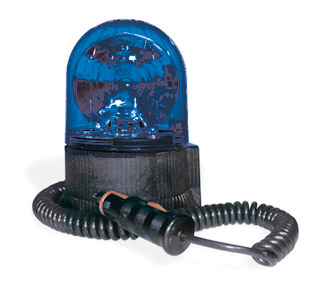 HALOGEN BEACON - BLUE - MAGNETIC - ROTATING -12 V