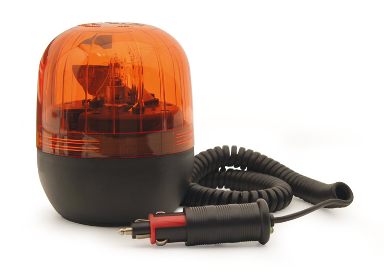 HALOGEN BEACON - ORANGE - MAGNETIC - ROTATING -12 V