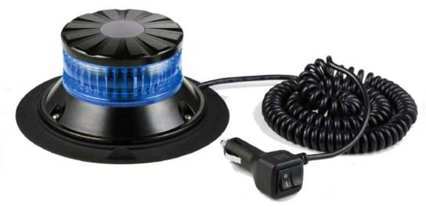 LEDS BEACON - BLUE - MAGNETIC - ROTATING - 12/24 VOLTS