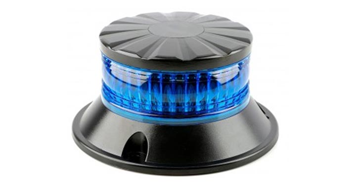 LEDS BEACON - BLUE - FLAT - ROTATING - 12/24 VOLTS