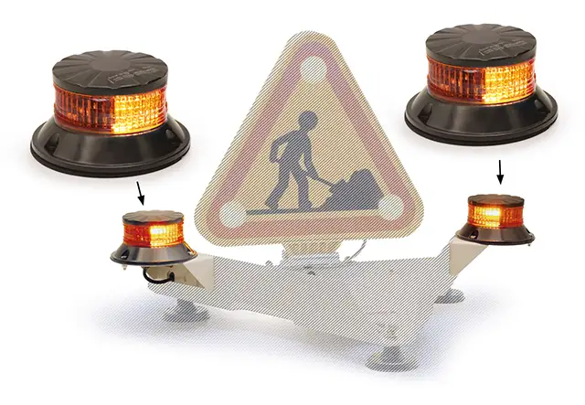 OPTION INTÉGRAL CLASSIC CARÉNÉ : 2 GYROPHARES À LEDS TOURNANTS ORANGE.