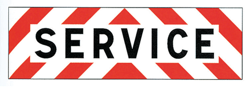 PLAQUE « SERVICE » MAGNETIQUE CLASSE 1 – 50 X 15 CM