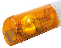 HALOGEN LIGHT BAR - 2 ORANGE LIGHTS - 12 V - 970 mm - WITH TEXT -