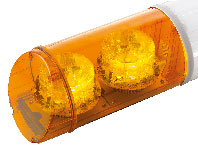 RAMPE LUMINEUSE LED - 4 FEUX ORANGE - 12/24 V - 970 mm - SANS TEXTE