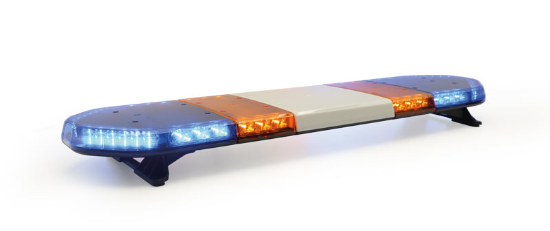 RAMPE PLATE - 48 leds bleu et oranges avec texte - 1252 mm