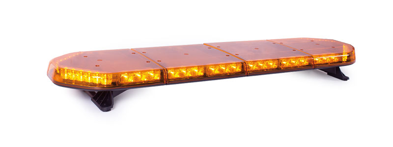 ORANGE ULTRA-FLAT LIGHT BAR - 12/24V - 355 mm - Fixing by central bolt