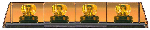HALOGEN LIGHT BAR - 4 ORANGE LIGHTS - 12 V - 970 mm - WITHOUT TEXT -