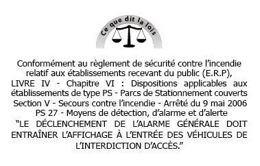 caisson signalisation incendie reglementation