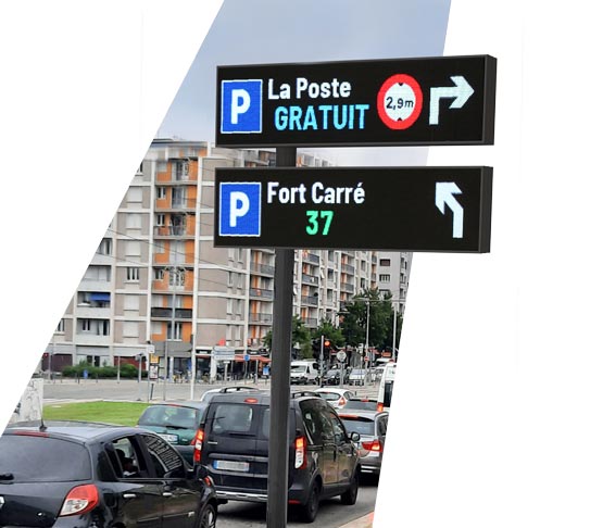 Digital Dynamic Car Park guidance -Full Color <br />Box Rounded Corners Certified Range 1600 x 600 mm