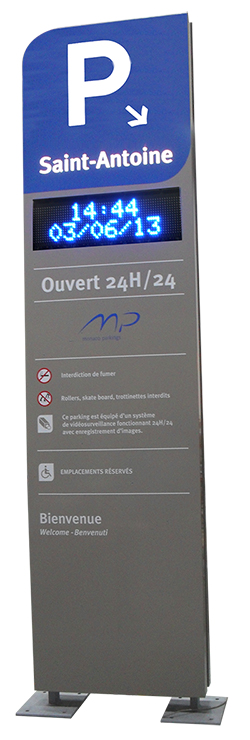 Totem + afficheur dynamique à leds - Ville de Monaco