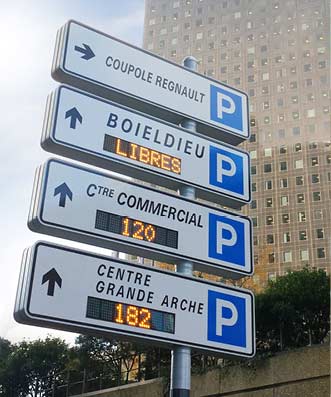 Panneau type normalise La Défense - caisson coins arrondis